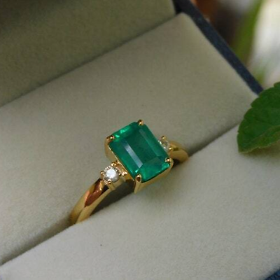 Unique Natural Emerald Ring
